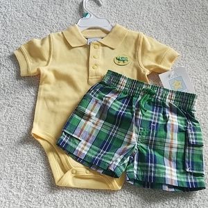 Baby  Boy  2 piece set - onesie and shorts.